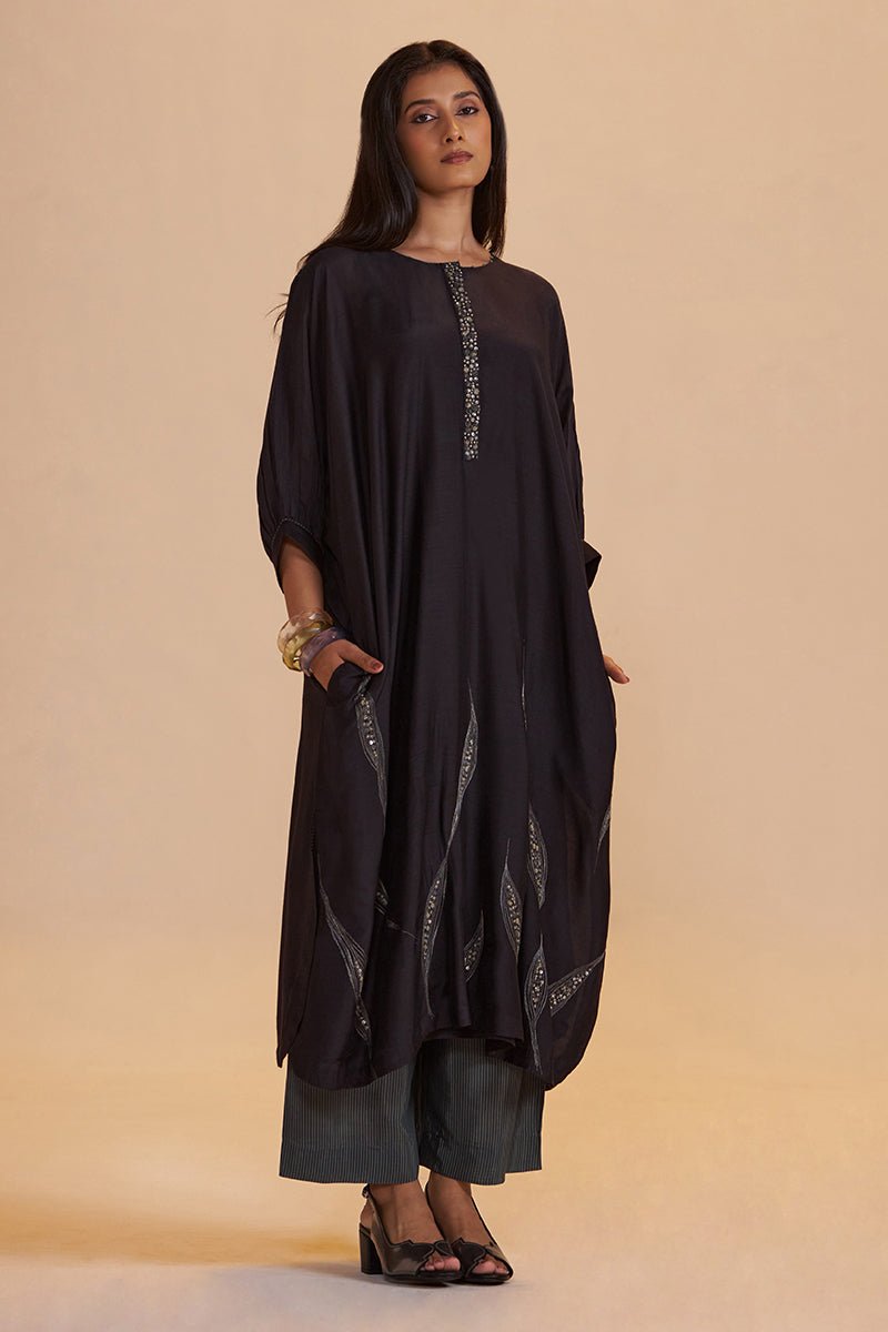 Black and Grey Festive Co-ord Set - Ganga Fashions