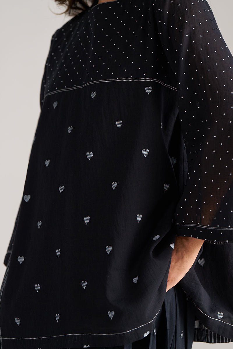 Black and White Mul-Mul Co-ord Set