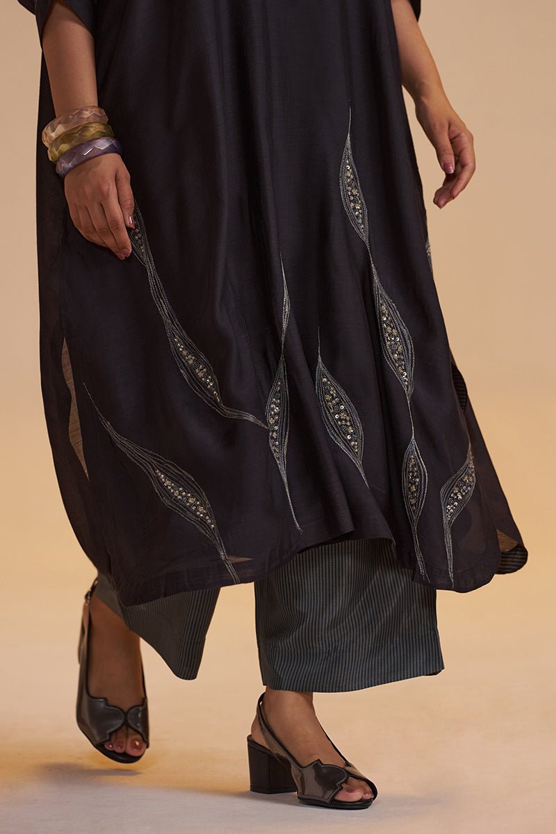 Black and Grey Festive Co-ord Set - Ganga Fashions