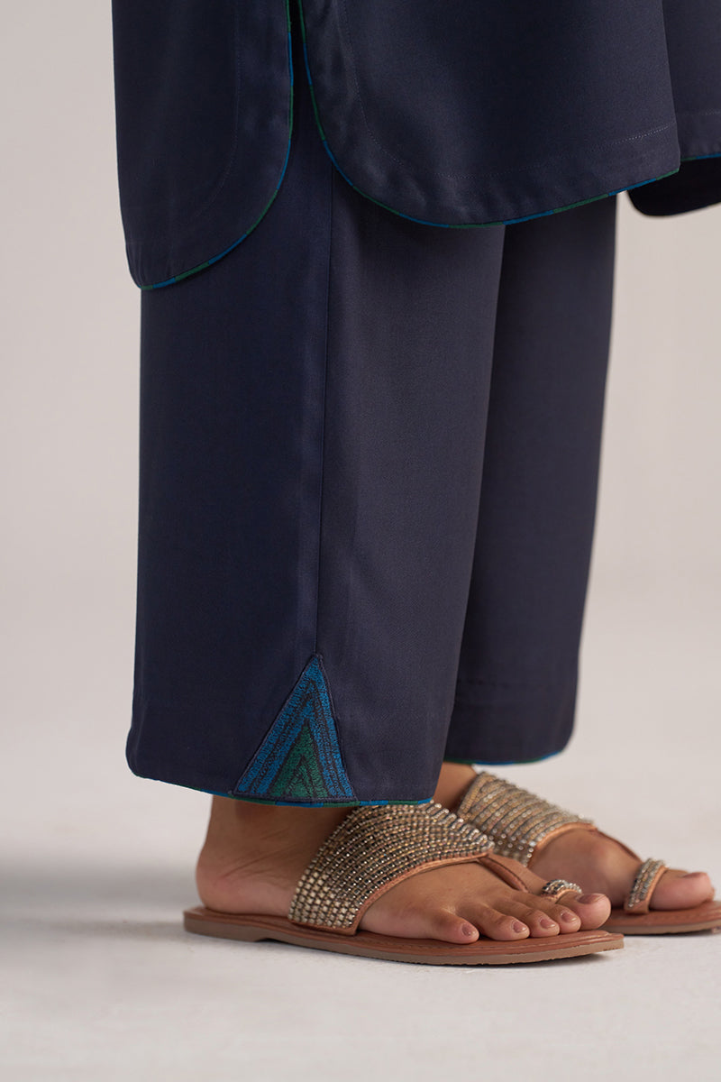 Carbon Blue Pashmina Kurta Set