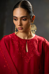Salsa Red Festive Kurta Set