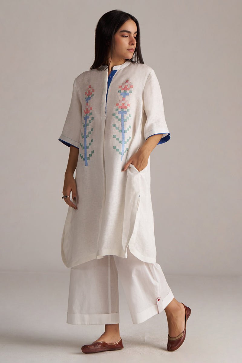 White Linen Co-ord Set