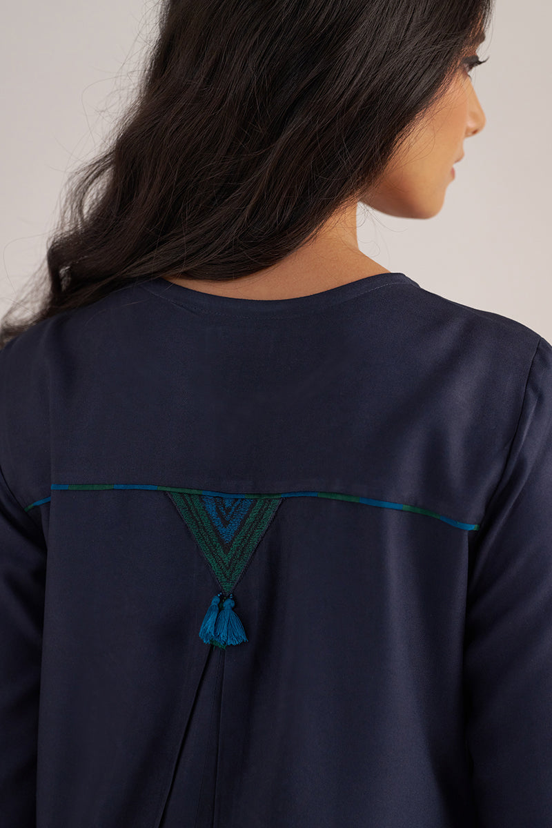 Carbon Blue Pashmina Kurta Set