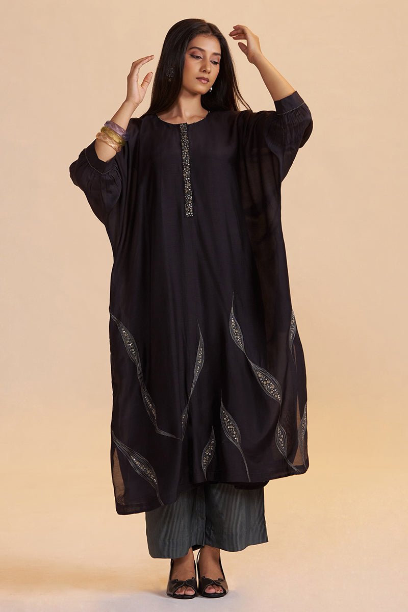 Black and Grey Festive Co-ord Set - Ganga Fashions