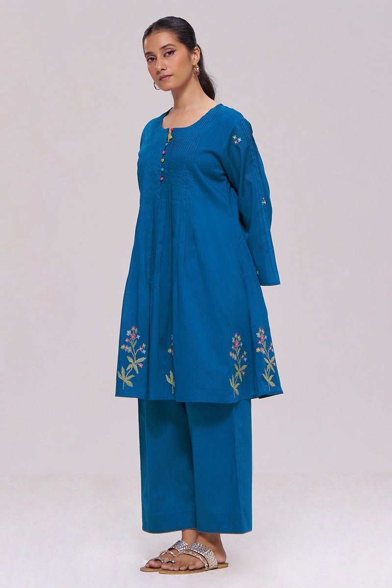Baleine Blue Co-ord Set - Ganga Fashions