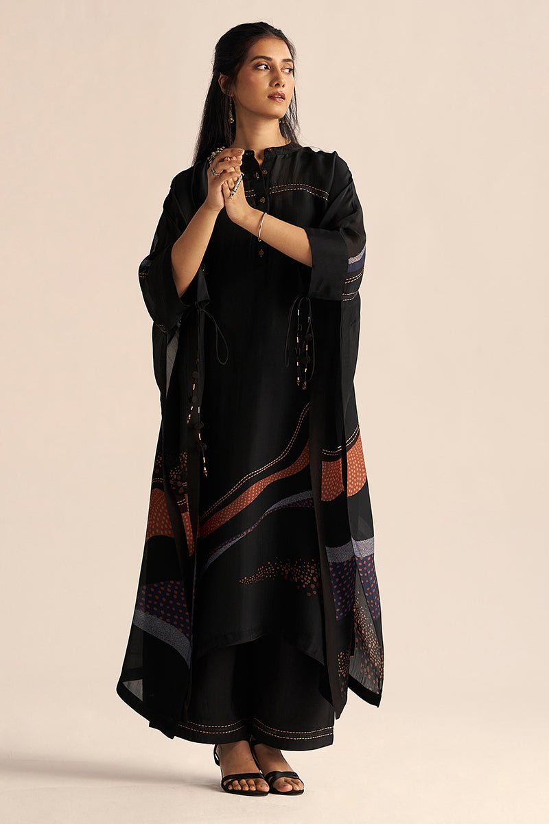 smily view Buy Black Silk Co-Ord Set for Women Online