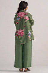 Green Pure Linen Co-ord Set
