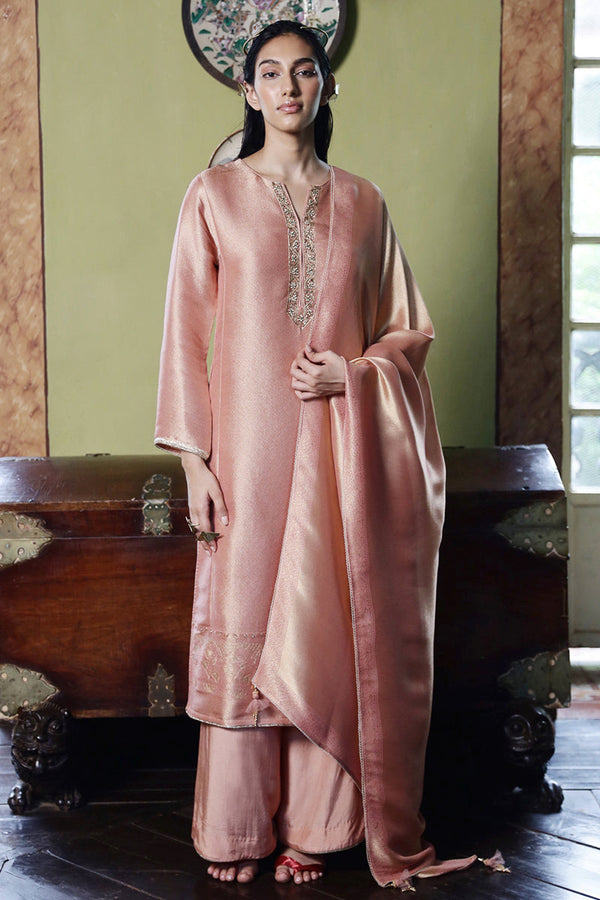 Melted Clay Woven Silk Salwar Suit