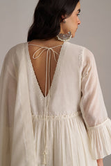 Ivory Pure Chanderi Kurta Set