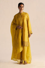 Bamboo Yellow Festive Kurta Set
