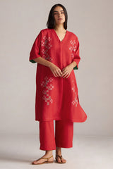 High Risk Red Linen Co-ord Set