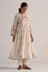 Antique White Mul Mul Co-ord Set