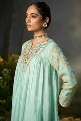 Dusty Aqua Festive Kurta Set