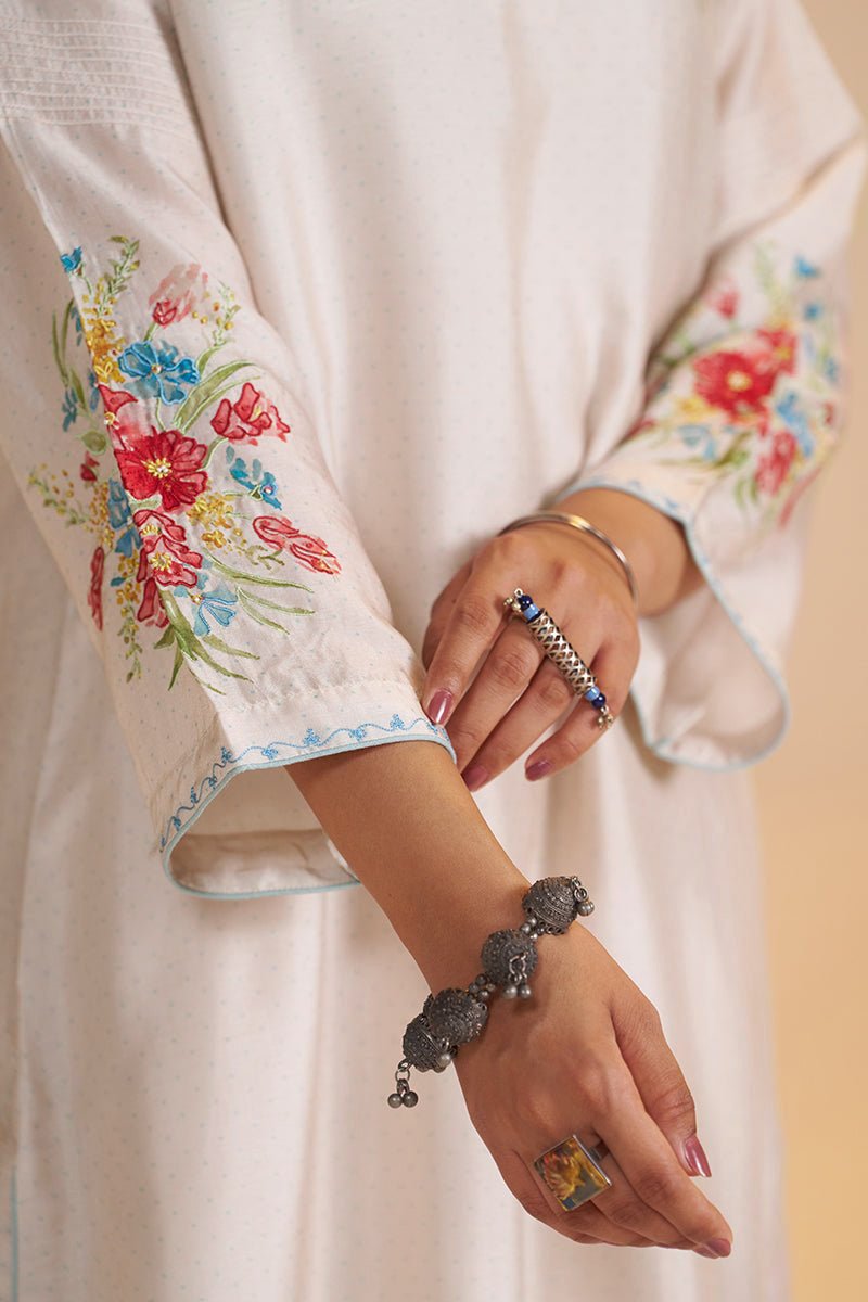 Sea Salt and Powder Blue Festive Kurta Set - Ganga Fashions