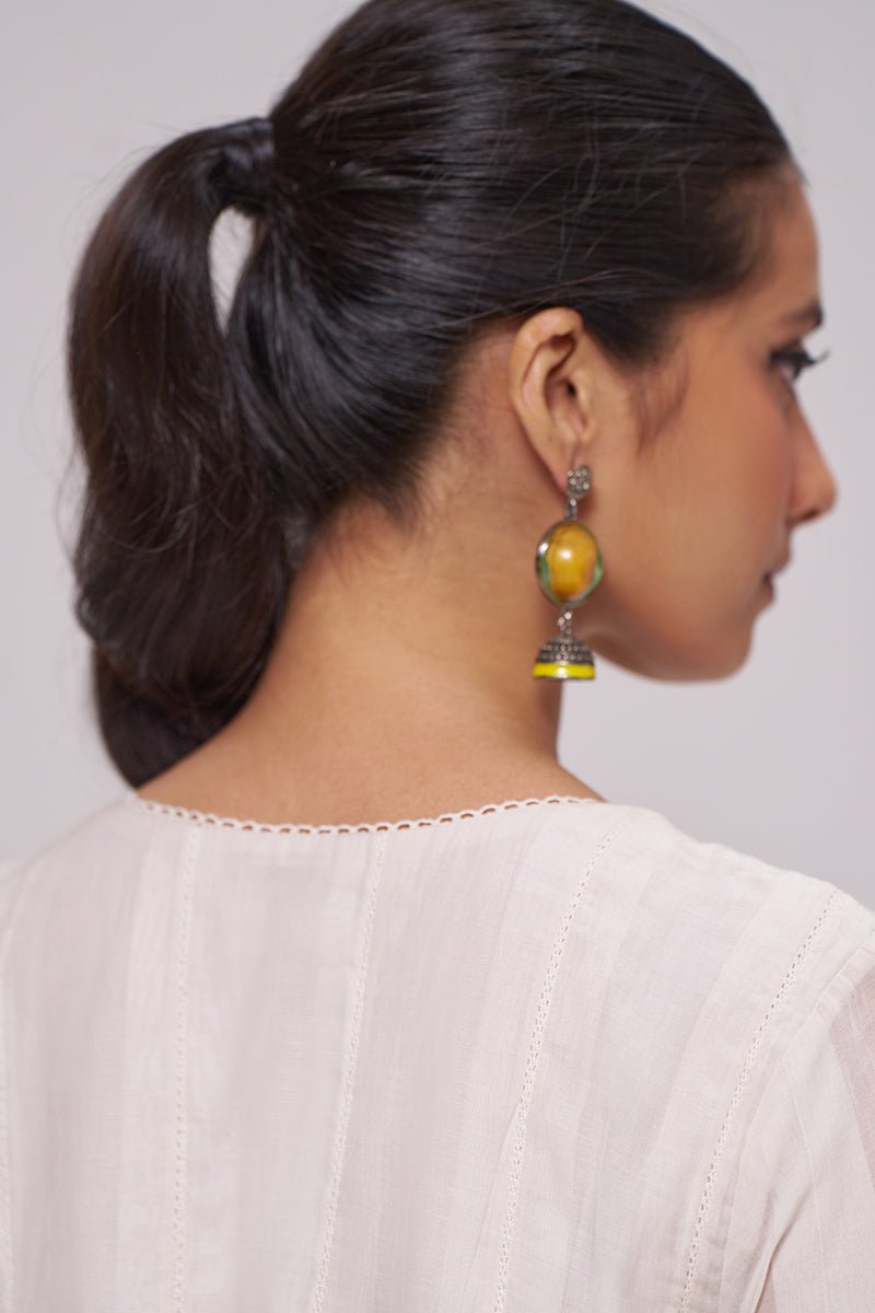 Ivory Mul-Chanderi Kurta Set - Ganga Fashions
