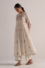 Antique White Mul Mul Co-ord Set