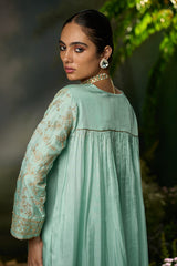 Dusty Aqua Festive Kurta Set
