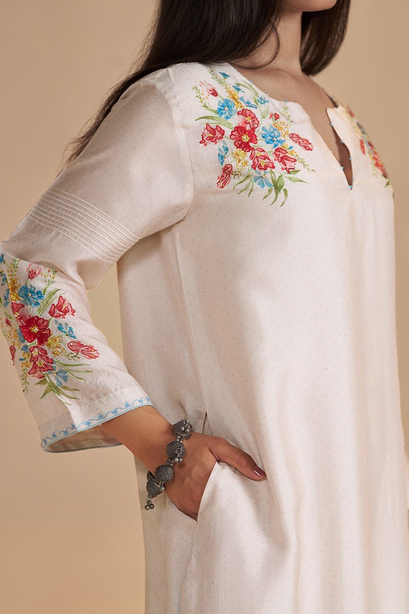 Sea Salt and Powder Blue Festive Kurta Set - Ganga Fashions