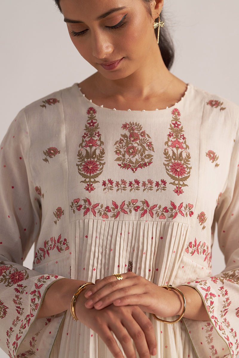 Antique White Mul Mul Co-ord Set