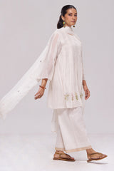 Ivory Mul-Chanderi Kurta Set