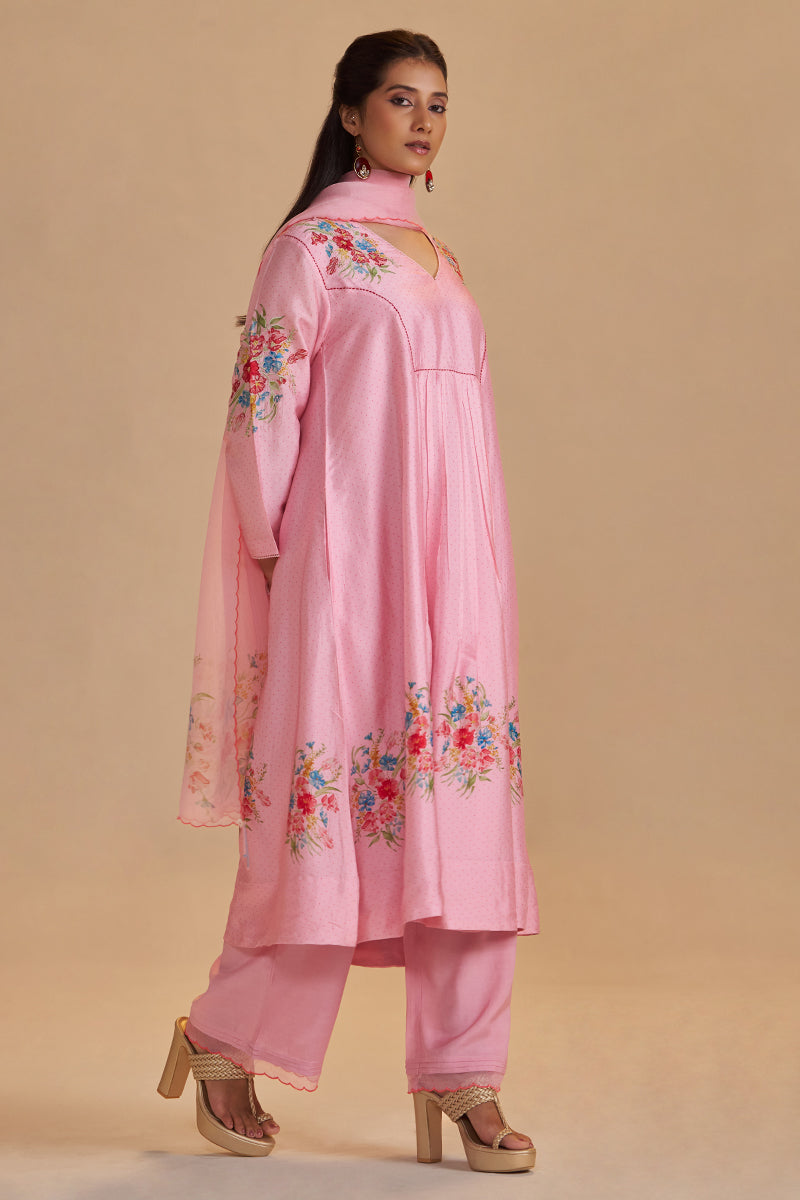 Coral Blush Festive Kurta Set