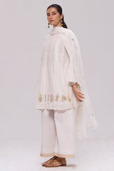Ivory Mul-Chanderi Kurta Set