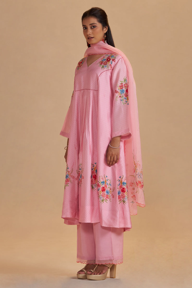 Coral Blush Festive Kurta Set