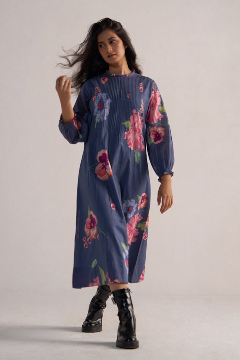 Nightshadow Blue Mul Cotton Co-ord Set