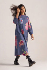 right side Nightshadow Blue Mul Cotton Co-ord Set