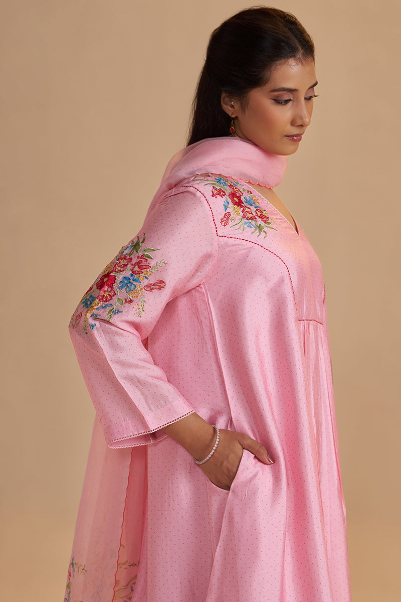 Coral Blush Festive Kurta Set