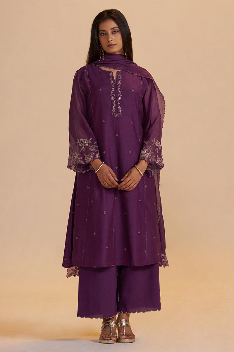 Purple Festive Kurta Set