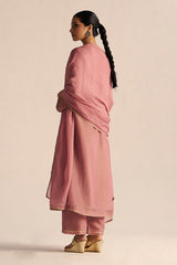 Nostalgia Rose Tissue Silk Festive Kurta Set