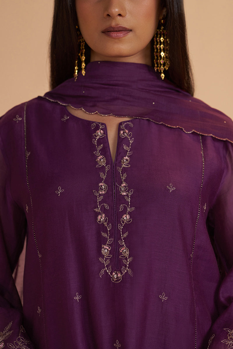 Purple Festive Kurta Set