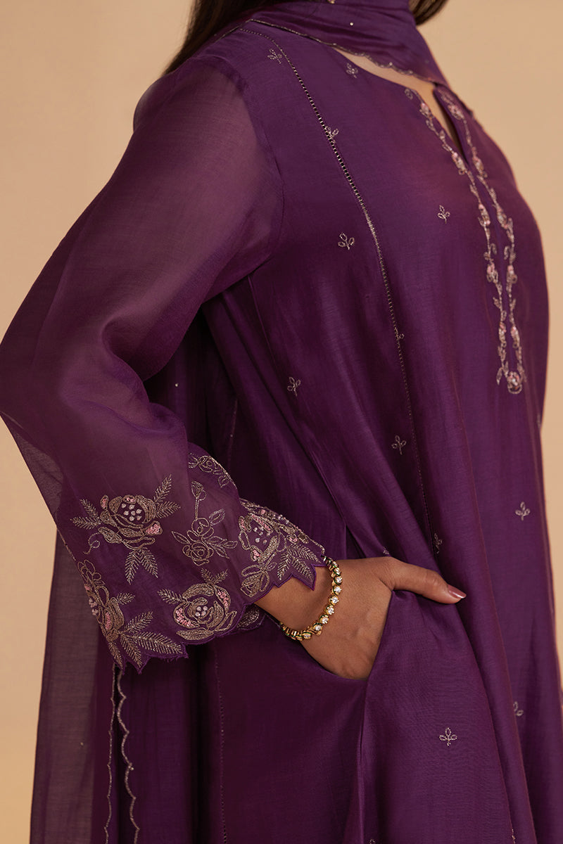 Purple Festive Kurta Set