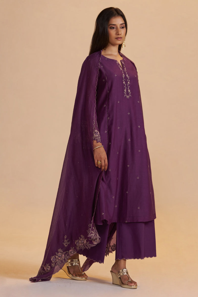 Purple Festive Kurta Set