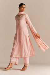 Crystal Pink Embroidered Kurta Set