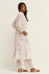 Lily White and Fair Orchid Cotton Linen Co-ord Set
