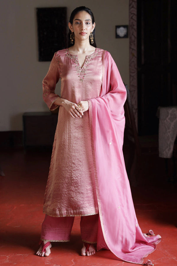 Mauvewood Woven Silk Salwar Suit