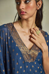 Blue Opal Woven Kaftan Set