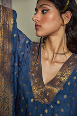 Blue Opal Woven Kaftan Set