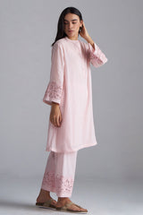 Crystal Pink Mul-Mul Co-ord Set