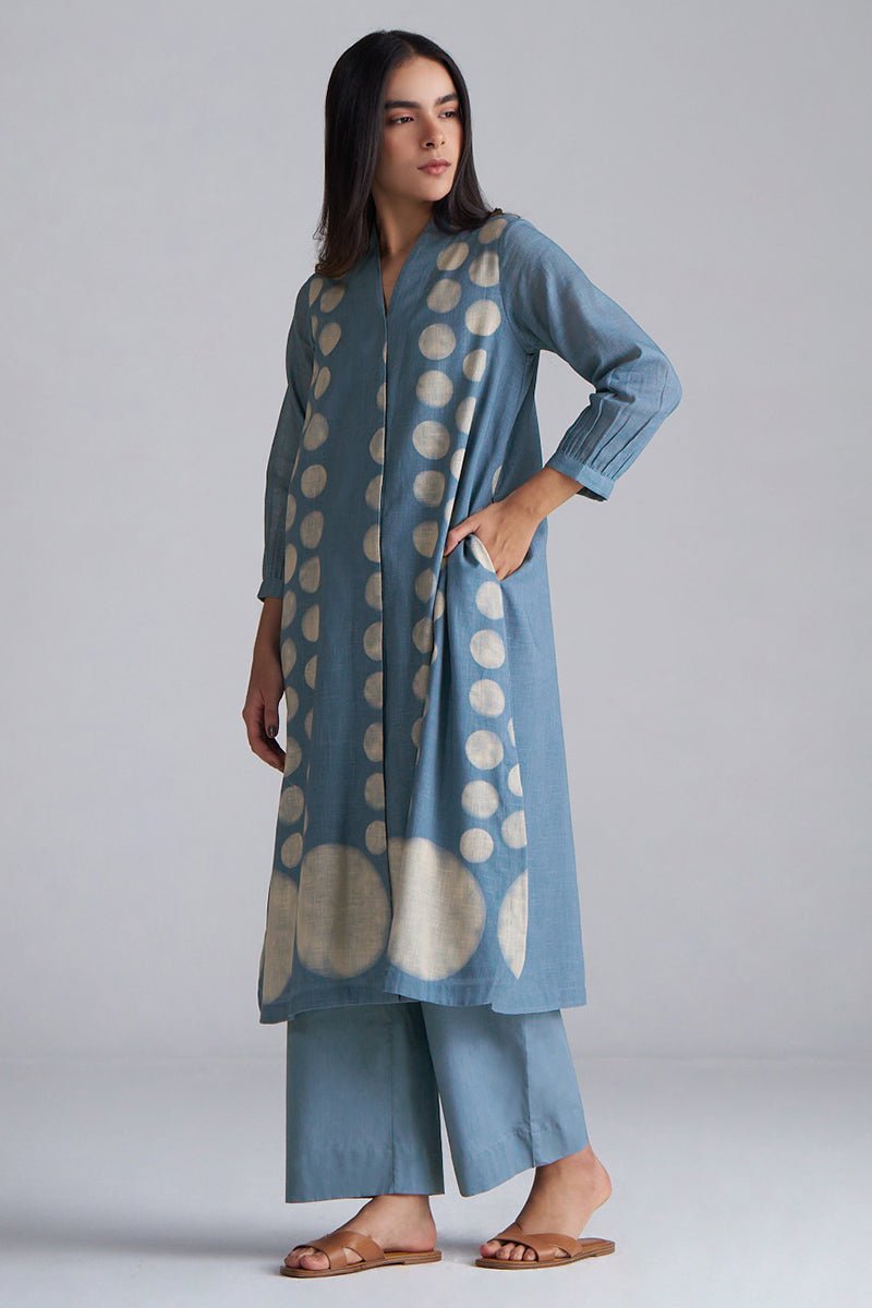 Faded Denim Cotton Linen Co-ord Set