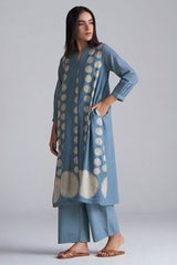 Faded Denim Cotton Linen Co-ord Set