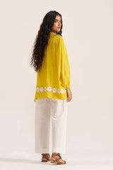 Lemon Yellow Embroidered Shirt