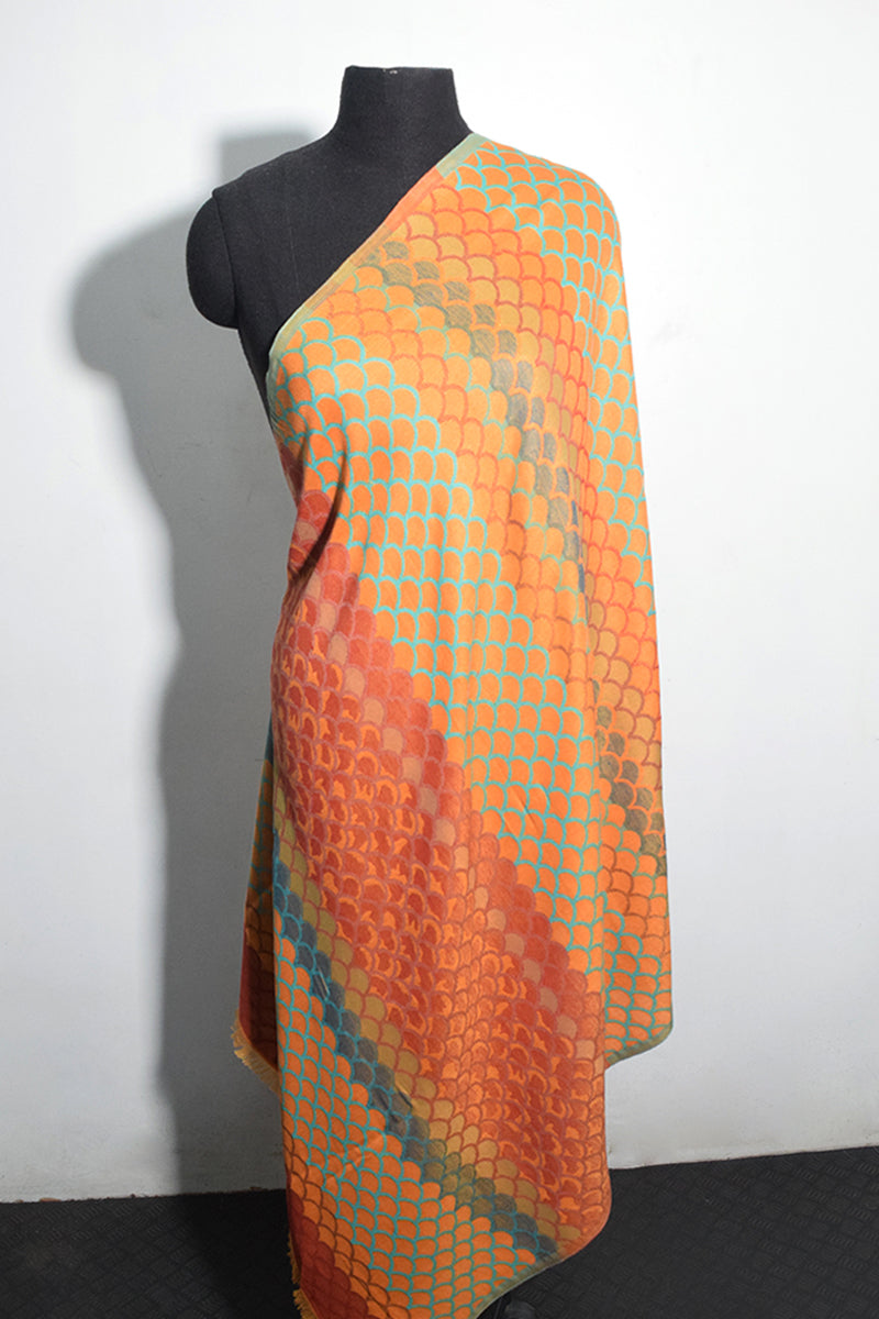 Multi Colors Pashmina Woven Jacquard Shawl