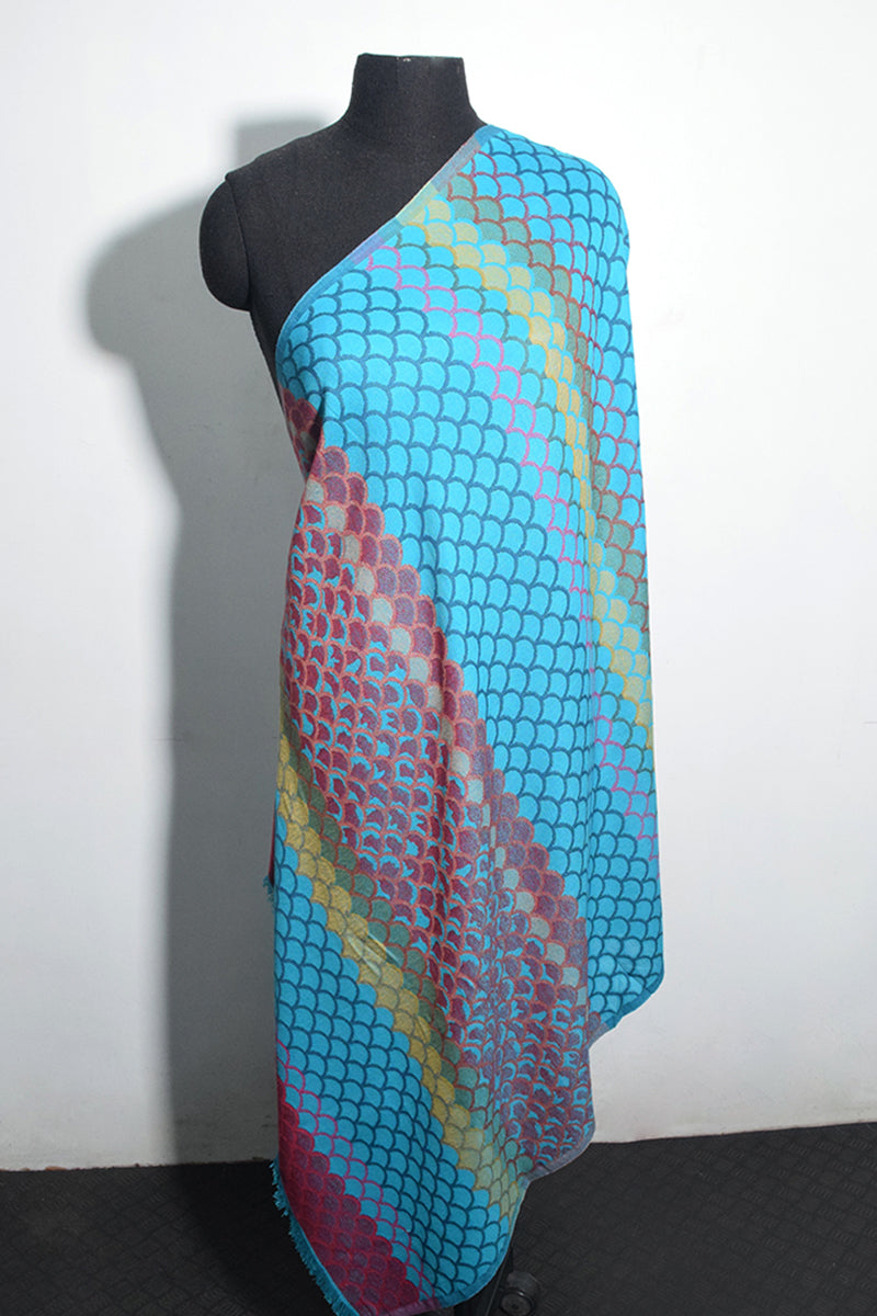 Multi Colors Pashmina Woven Jacquard Shawls