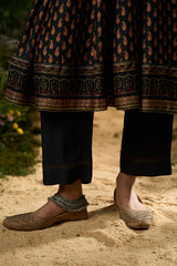 Black and Red Ambi Print Kurta Set