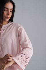 Crystal Pink Mul-Mul Co-ord Set