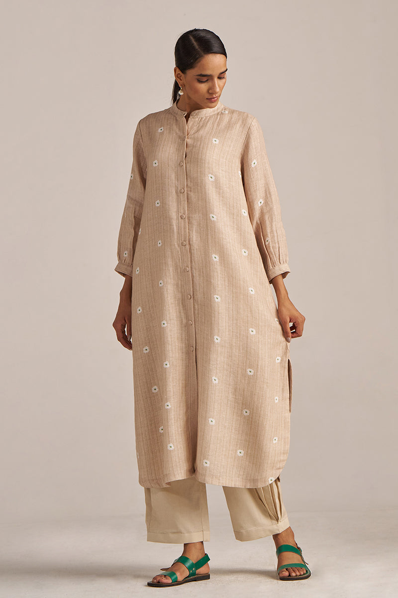 Beige and Sesame Linen Co-ord Set