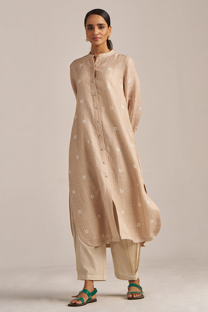 Beige and Sesame Linen Co-ord Set